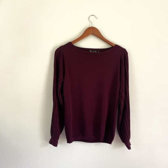 7th Avenue Design Studio Maroon Sweater - Picture 1 of 10